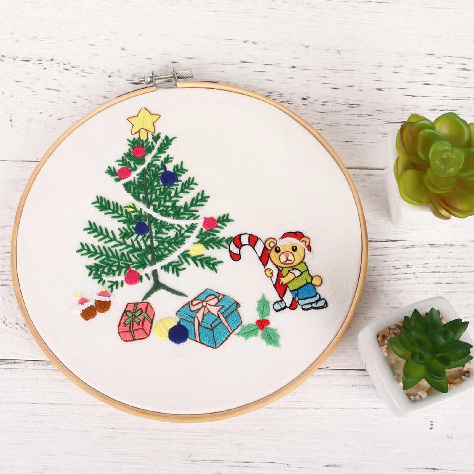 Kit De Broderie De Noël Pour Débutants – 12 à 14 Motifs Festifs à Coudre Soi-même | Idée Cadeau Créative