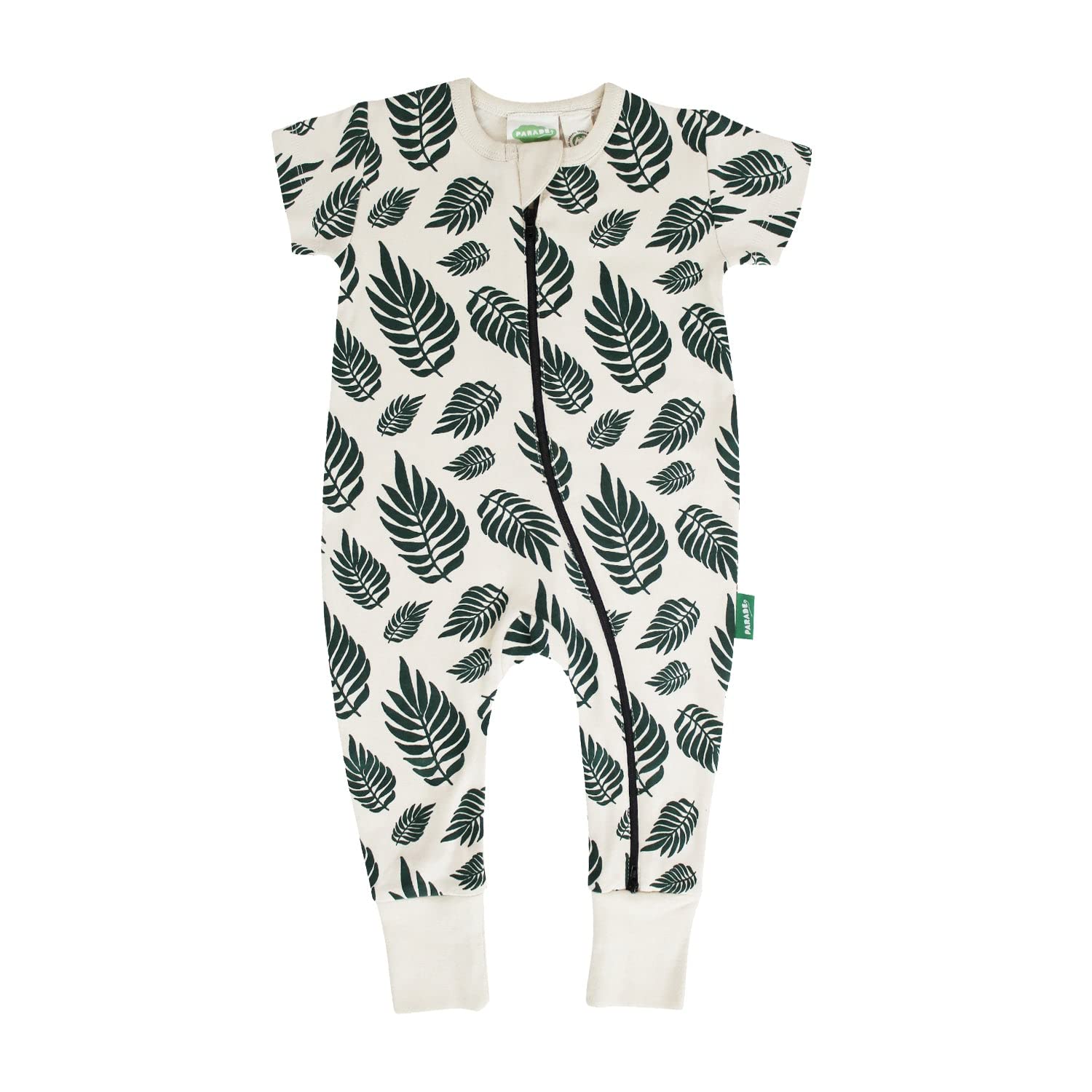 PARADEOrganic Signature Print '2-Way' Zip Romper Short Sleeve
