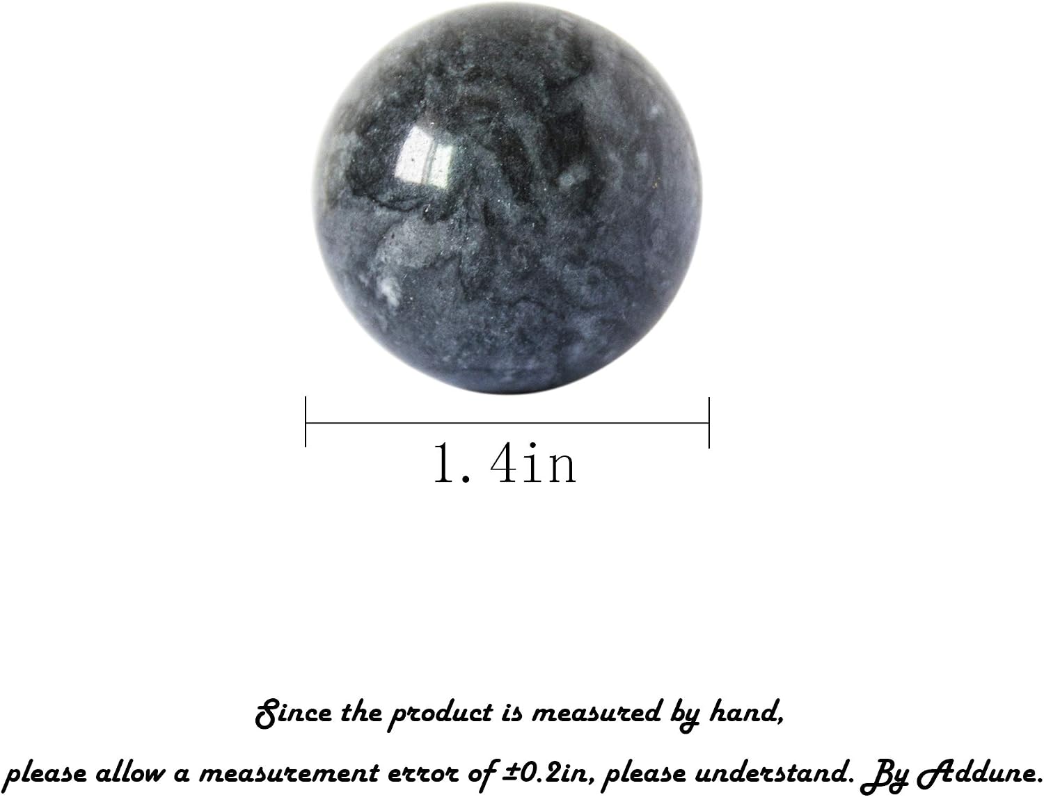 Chinese Baoding Balls Dark Grey Health Exercise Stress Hand Balls Natural Chinese Health Medicine Marble Balls (Dark Grey, 1.4'')