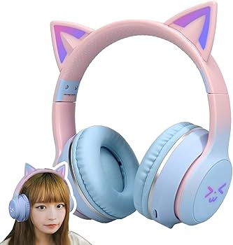 猫耳デザイン DJ用ヘッドフォン Amazon.co.jp: インクのチップス 猫耳 ヘッドホン ワイヤレス