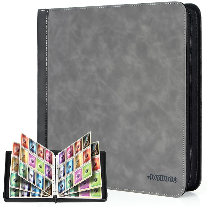 JoyHood卡片册 - 960卡片收纳夹，适用于TCG/PM/MTG/OPCG/YGO（灰色）