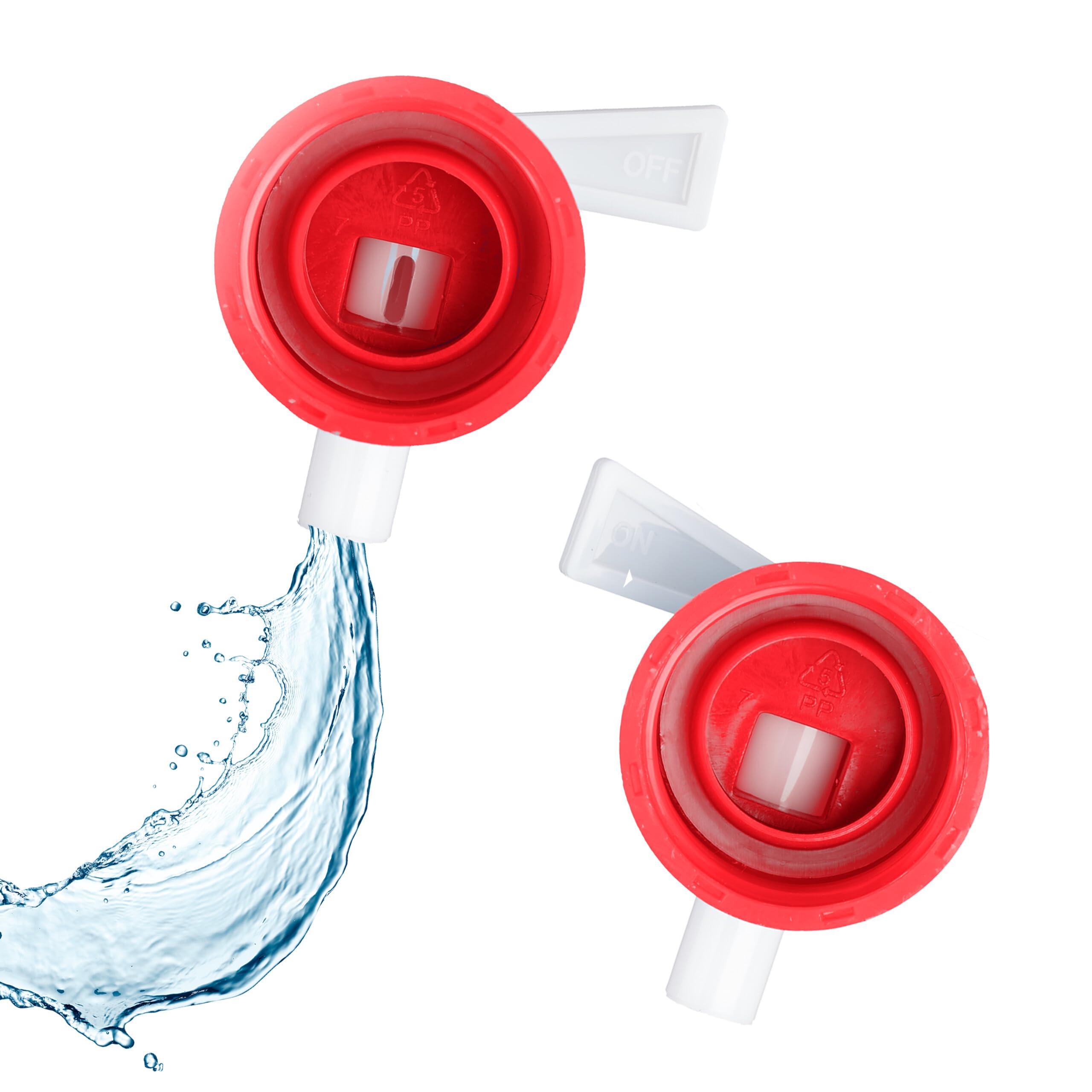 Relaxdays Tanica Pieghevole, Set 4 Contenitori, Rubinetto,Coperchio Svitabile, Manico, BPA-Free, 15 L, Trasparente/Rosso