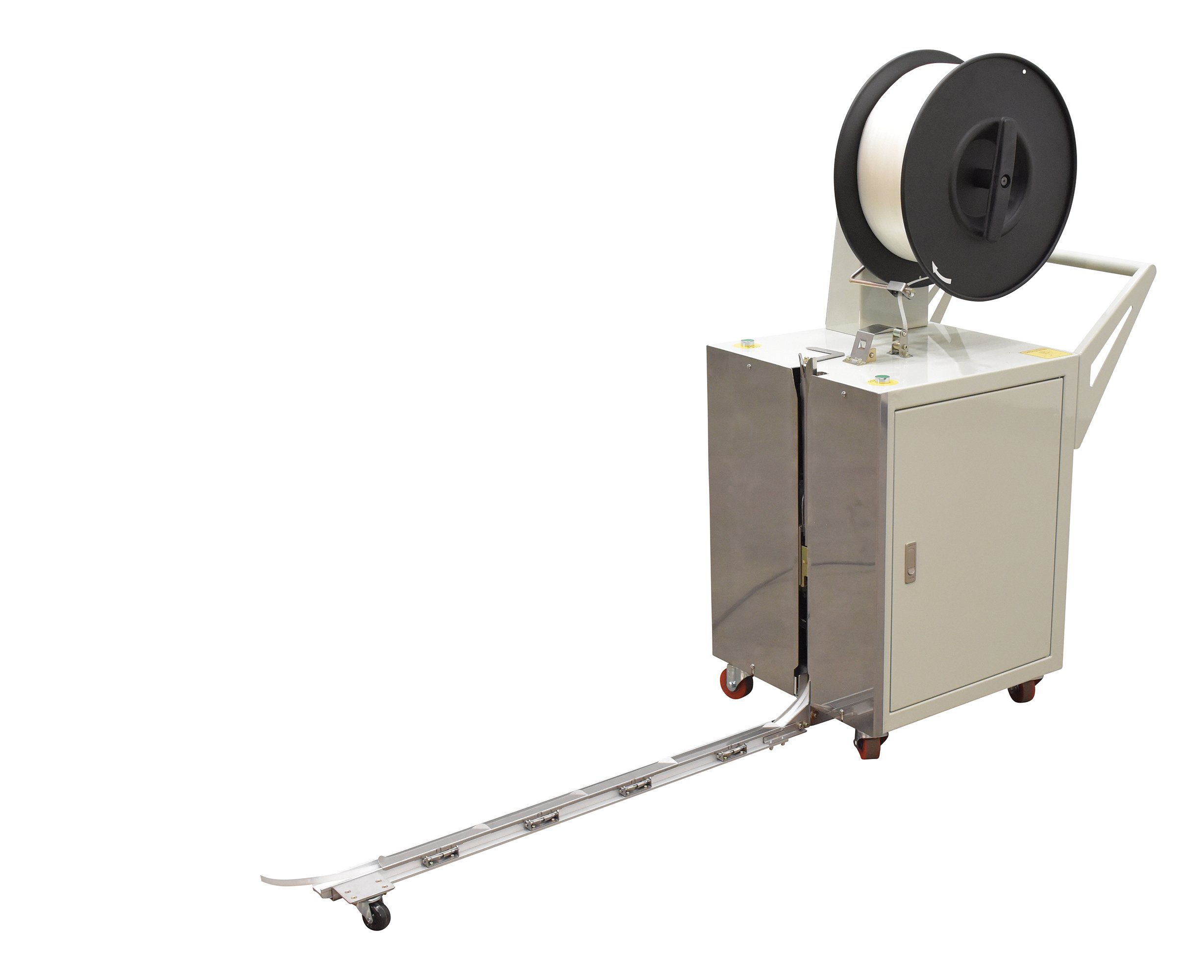 Vestil DBA-130 Steel Semi Automatic Pallet Probe Strapping Machine 23 in. x 31-1/2 in. x 55 in. 175 Lb. Maximum Tension White