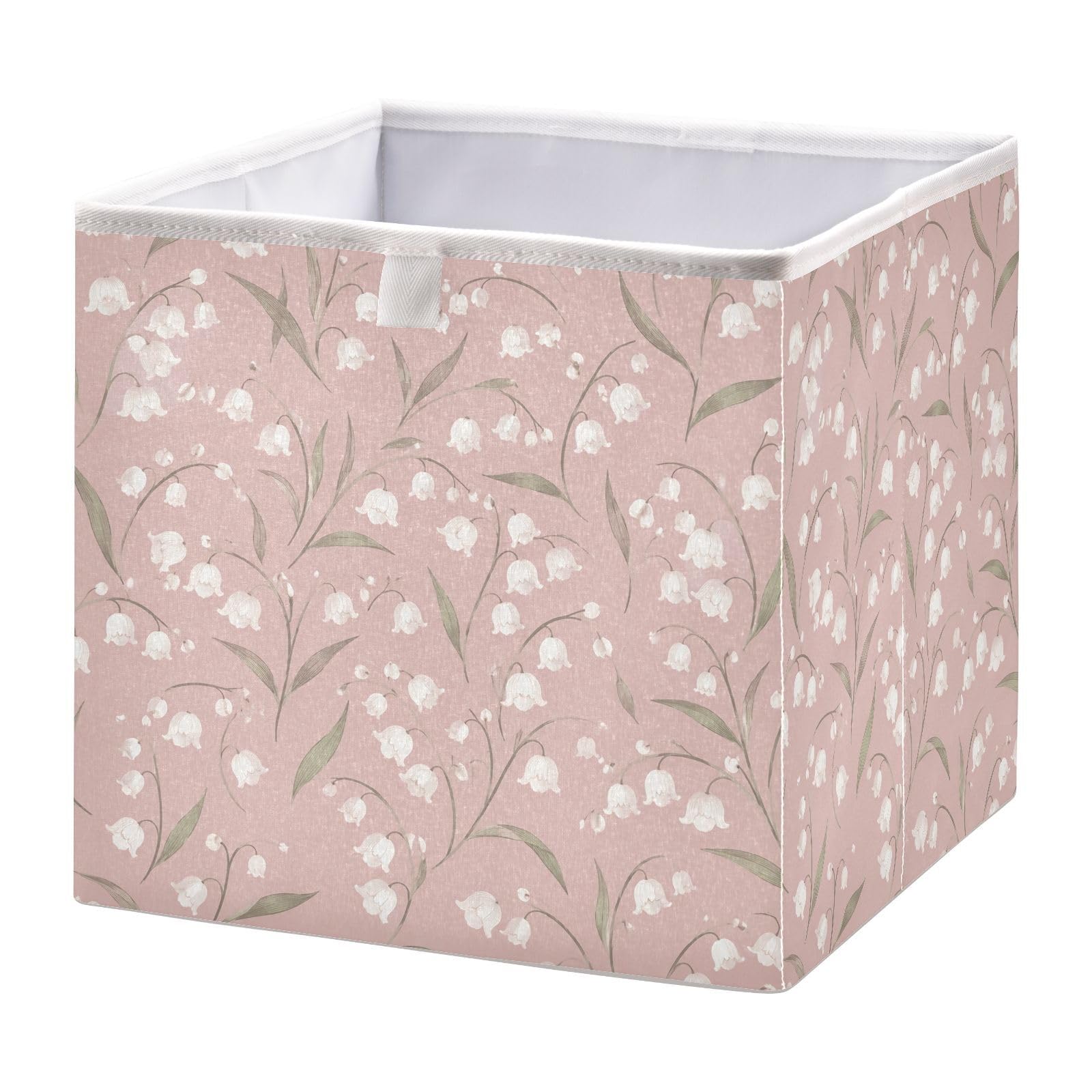 Ewusp Lily Cube Storage Boxes 28x28 cm Foldable Closet Organiser Bin Holiday Basket Baby Basket for Nursery Bedroom Office