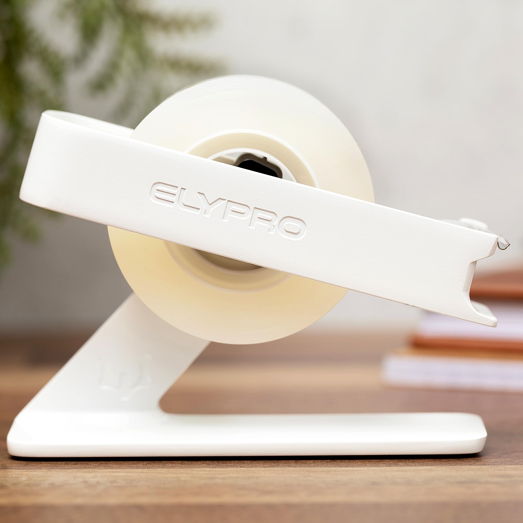 ELYPRO Modern Tape Dispenser for Office Desk - Elegant and Minimalist Design, Heavy Metal Made, Space-Saving, Perfect for Office & Home Use or as a