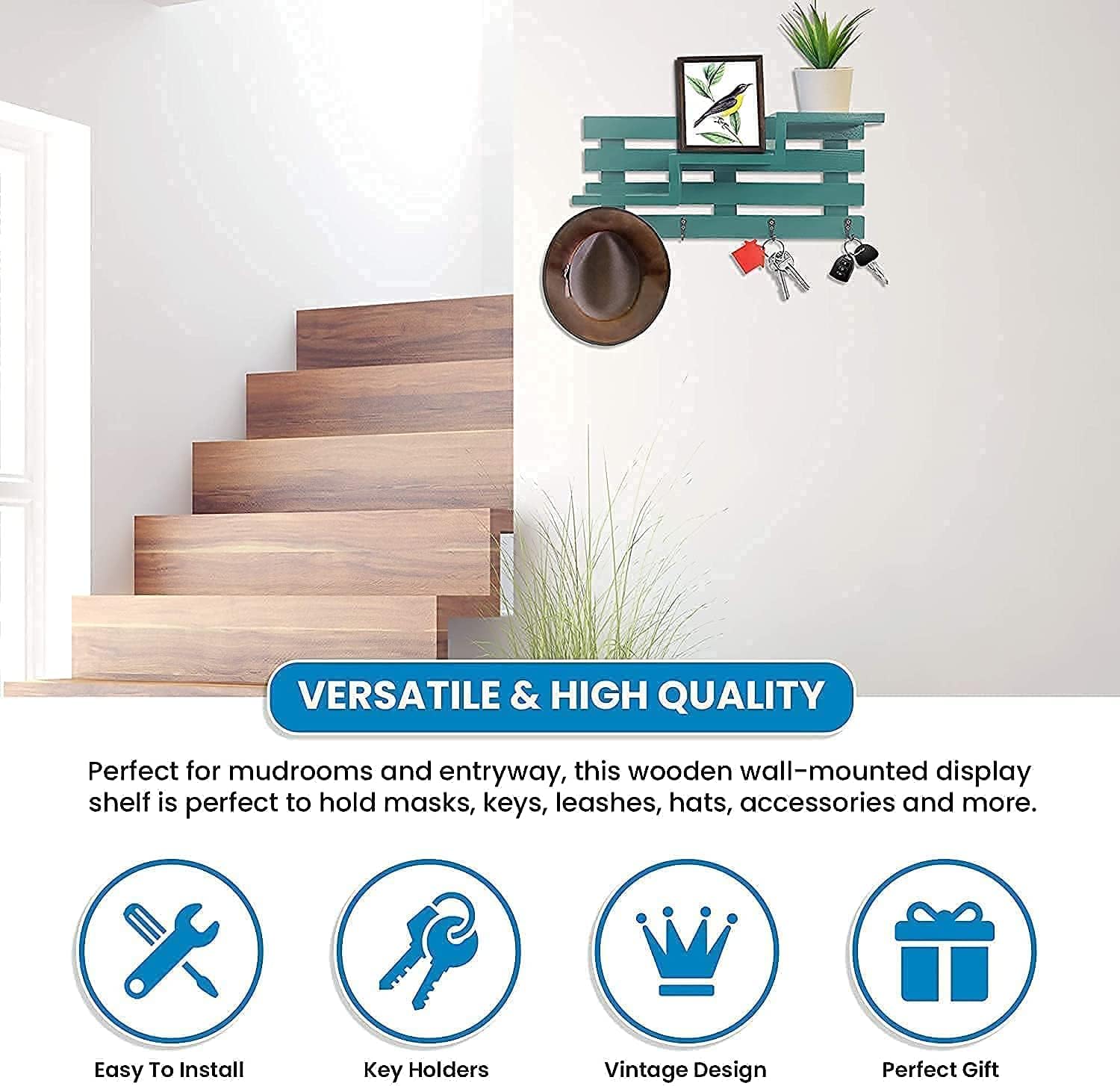 定番人気 Ackitry 大型キーホルダー キーオーガナイザー壁掛け棚付き 黒板とフック4個付き 自宅の玄関 ガレージ ベッドルーム キッチンに最適 植木鉢 Www Cromg Org Br 定番人気 Ackitry 大型キーホルダー キーオーガナイザー壁掛け棚付き 黒板とフック4個付き 自宅の玄関 ガレージ ベッドルーム キッチンに最適 植木鉢 Www Cromg Org Br