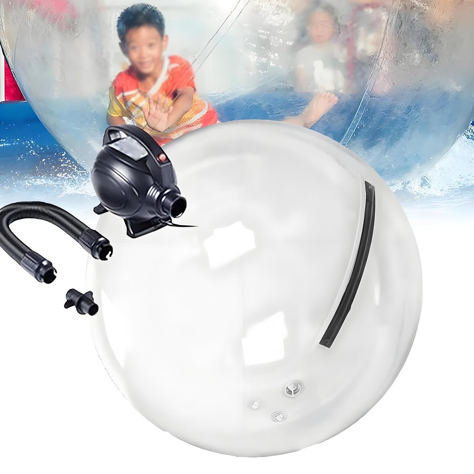 Walk On Water Walking Ball, Inflatable Zorb Ball Zipper, Inflatable Water Walking Ball, Waterproof Zipper Design, Electric Air Pump, 0.18mm PVC, For Playground And Ocean Park CustomizedColors-1.5M