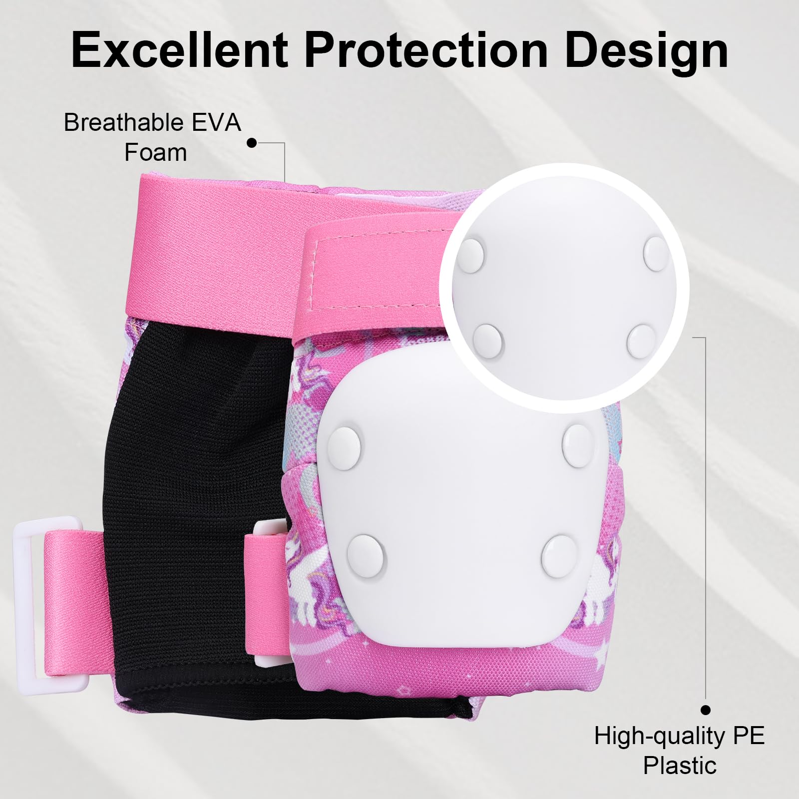 YooxArmor Kids Knee Pads and Elbow Pads Set for Children Ages 3-5/5-8, Toddler Knee Pads Kid Protective Gear Set for Roller Skating,Cycling, Skateboard, Inline Skating, Scooter Riding Sports