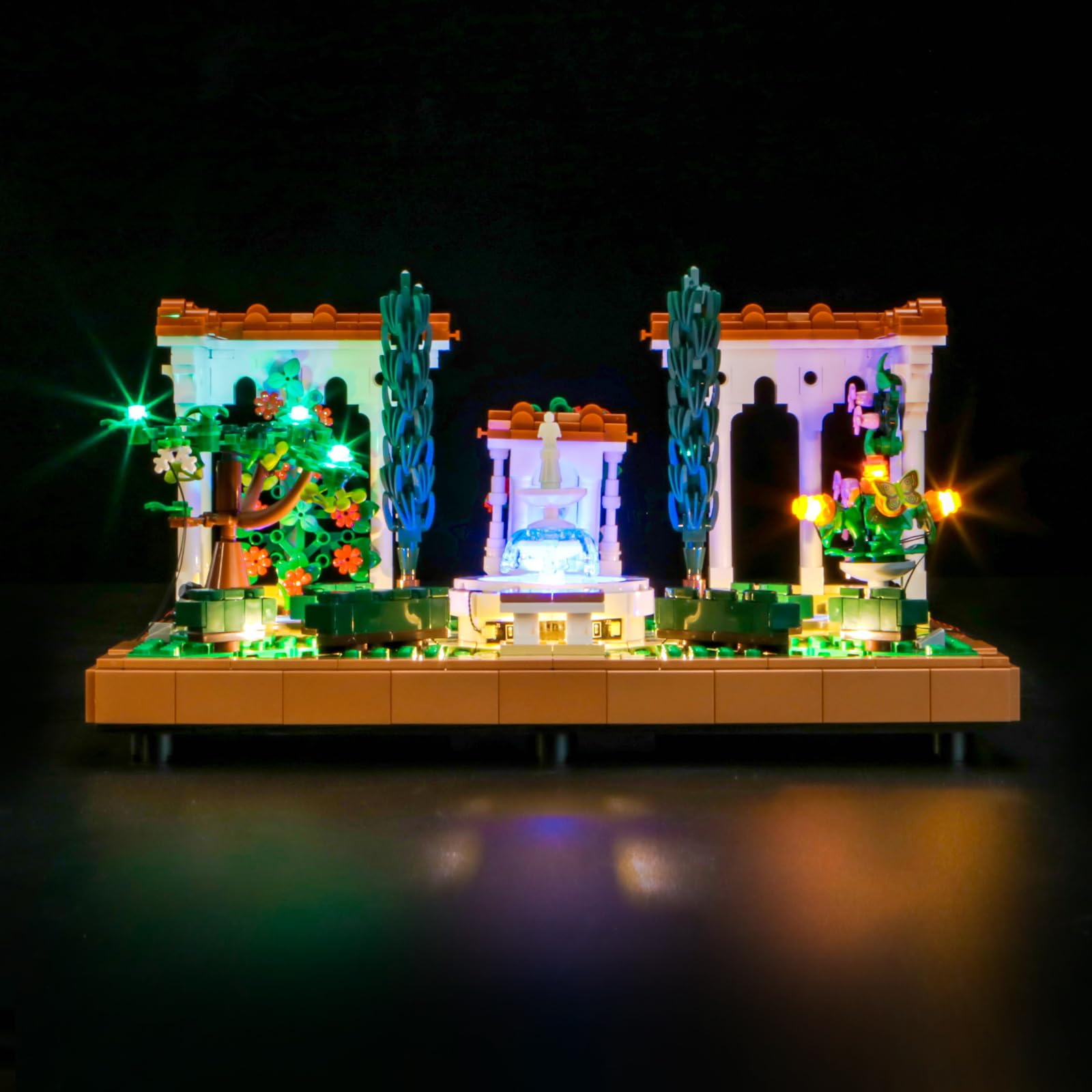 BrickBling Luce compatibile con Lego Icons Fountain Garden, illuminazione a LED compatibile con Lego 10359 (senza set di modelli) (versione RC)