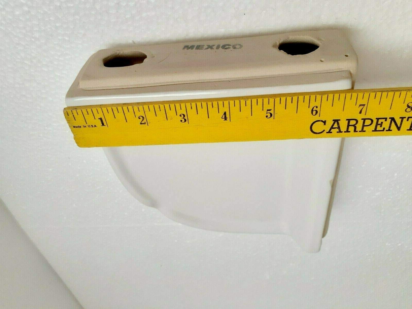 Bright White Ceramic Corner Shower Shelf Ledge Soap Tray Arctic White