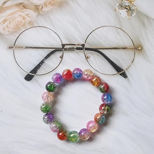 Miniatura 4 de 200 cuentas redondas de cristal acrílico de colores para hacer joyas, pulseras, aretes, collares, llaveros para adultos, cuentas, proyectos de