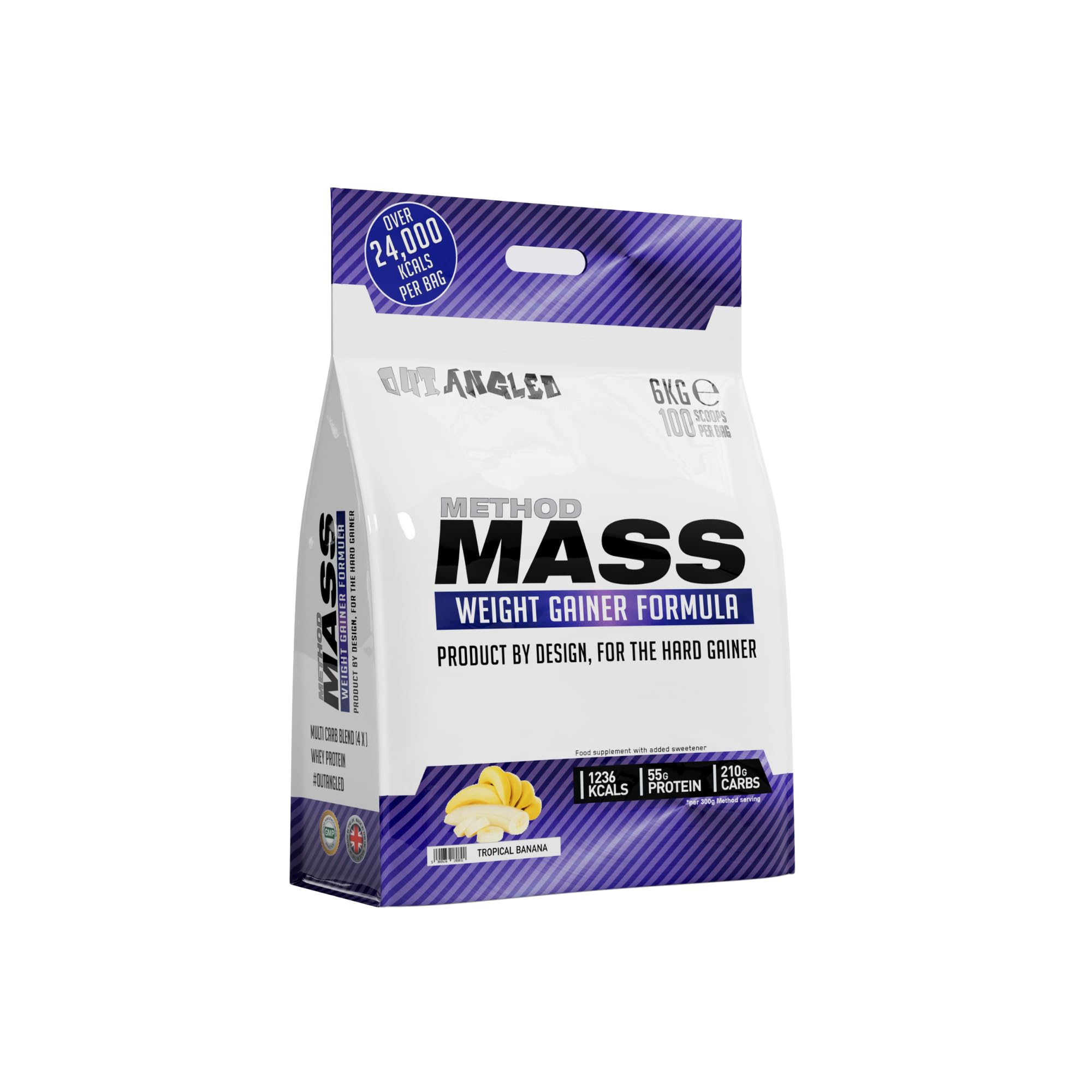 Sponsored Ad – Method Mass Gainer Powder, Tropical Banana 6kg 100 Scoops | High Calorie Whey Protein Powder Weight Gainer for Muscle Growth