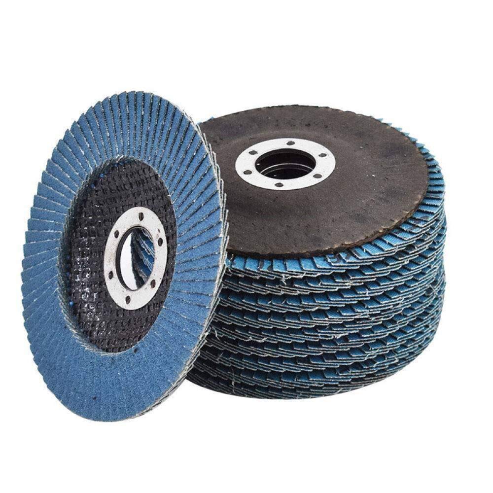 5 uds / 10 Uds discos de aleta de calidad 115mm 4,5 discos de lijado 40/60/80/120 discos abrasivos de grano cuchillas para amoladora angular, 10 Uds 120 grano