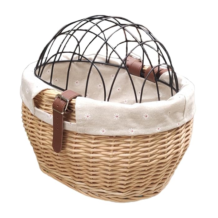 Buy LIUSHUI Wicker Bike Basket, Vintage Wicker Bicycle Basket with Tan
