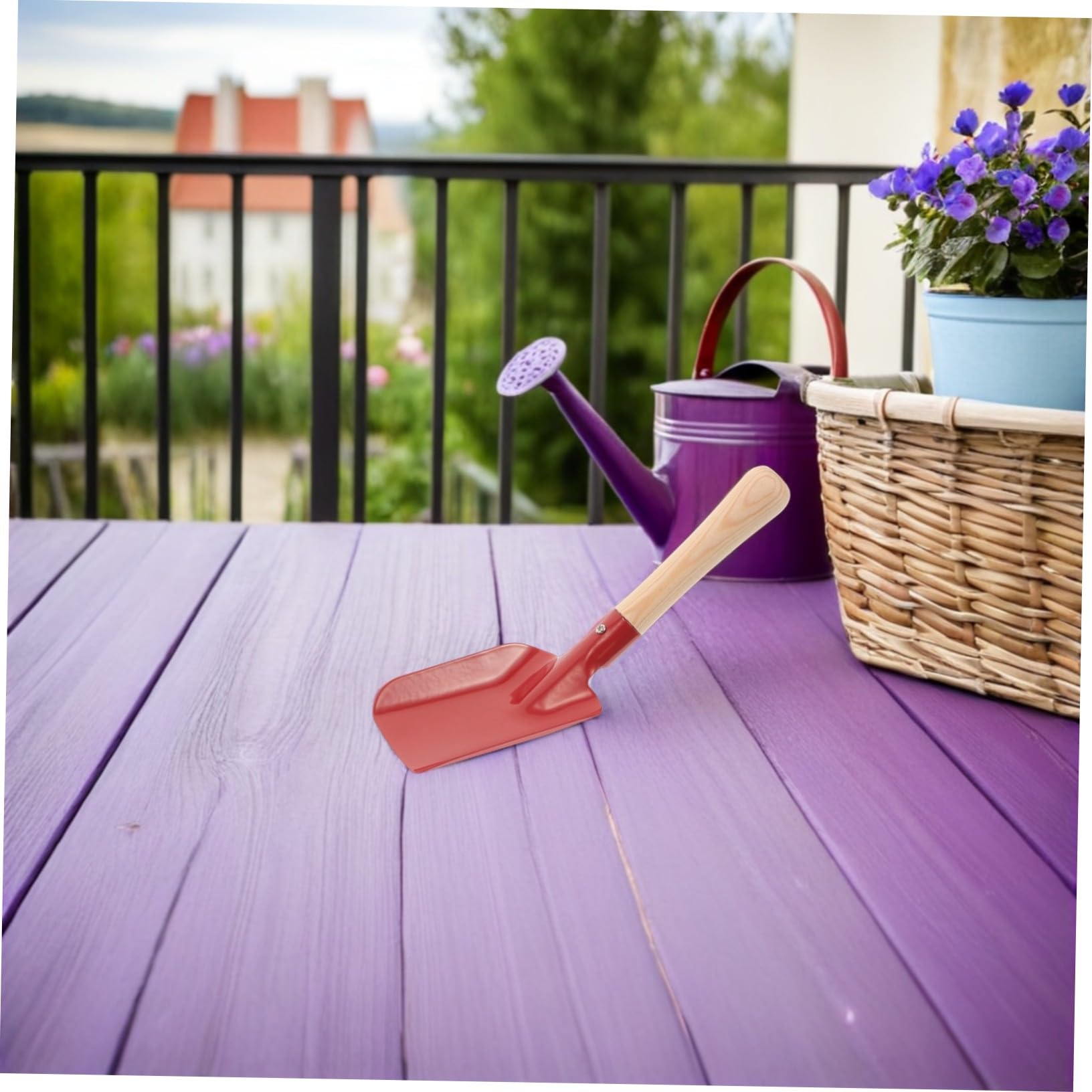 ORFOFE 5 Pezzi Attrezzi da Giardino per Mini Strumenti da Giardinaggio Sicuri in e Rastrello per Spiaggia e Gioco all Aperto Kit Pratico per Viaggi e Attività Educative