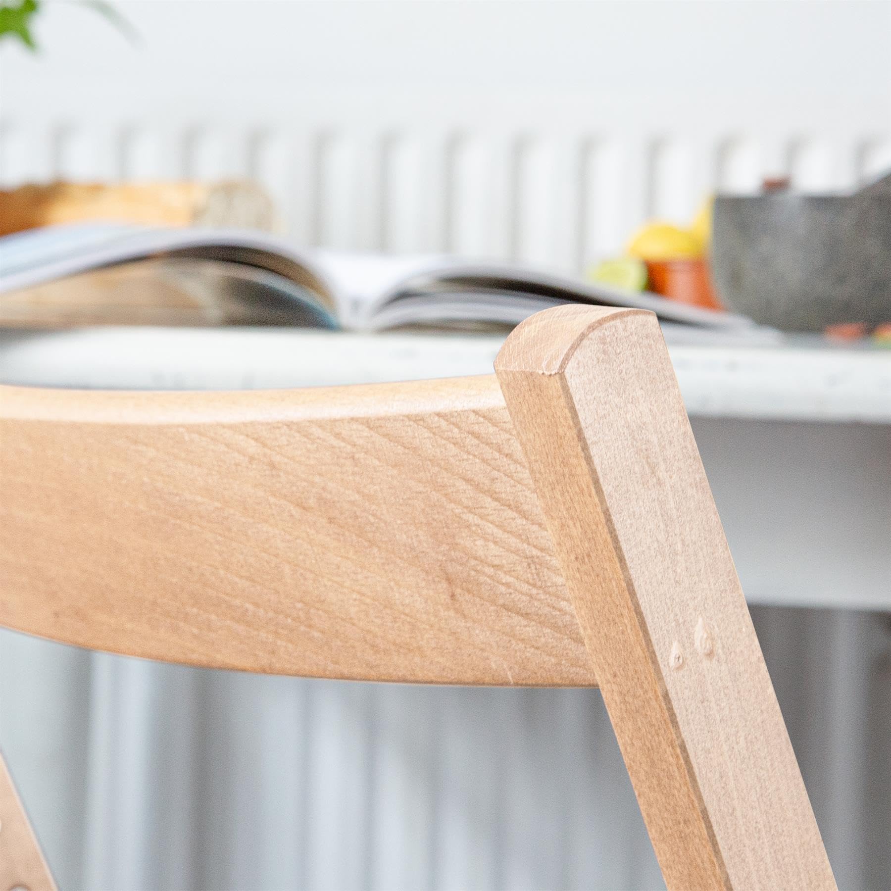 Harbour Housewares Buchenklappstuhl - Natürlich
