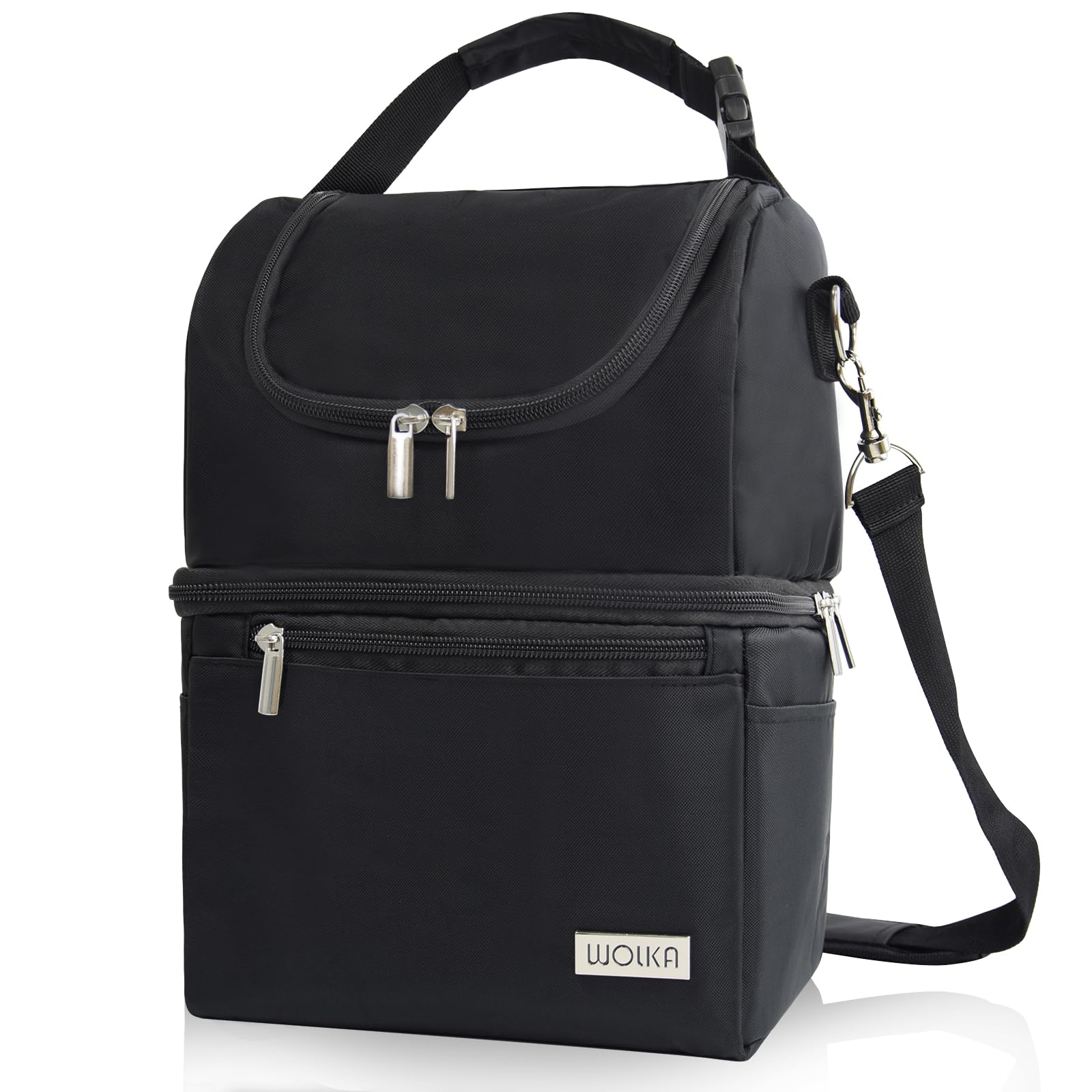 Breastmilk Cooler Bag - Cooler Bag for Nursing Moms Multi-Function, Insulated Baby Bottle Cooler Tote Bag with Double Compartments - Fits 6 Baby