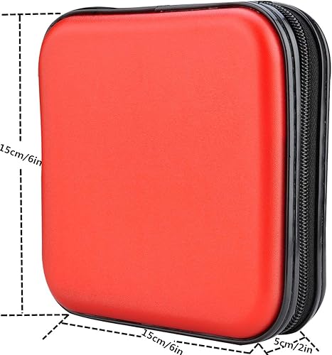 Miniatura 17 de Billetera para CD y DVD, capacidad de 32 unidades, soporte para funda de DVD y CD para automóvil, disco de almacenamiento portátil de DVD/VCD, funda