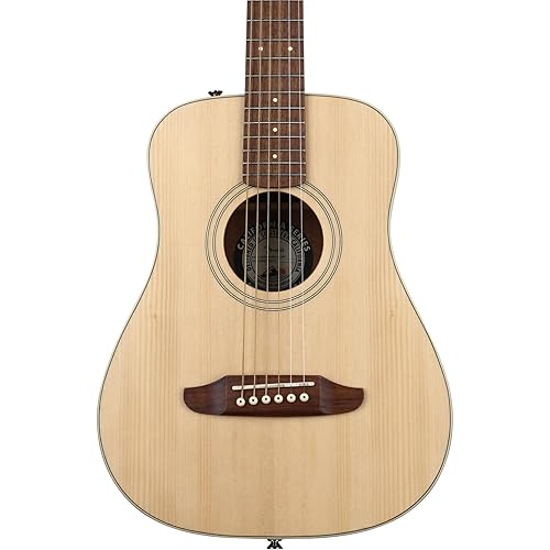 Fender Redondo Mini Acoustic Guitar, with 2-Year Warranty, Natural, Rosewood Fingerboard, with Gig Bag