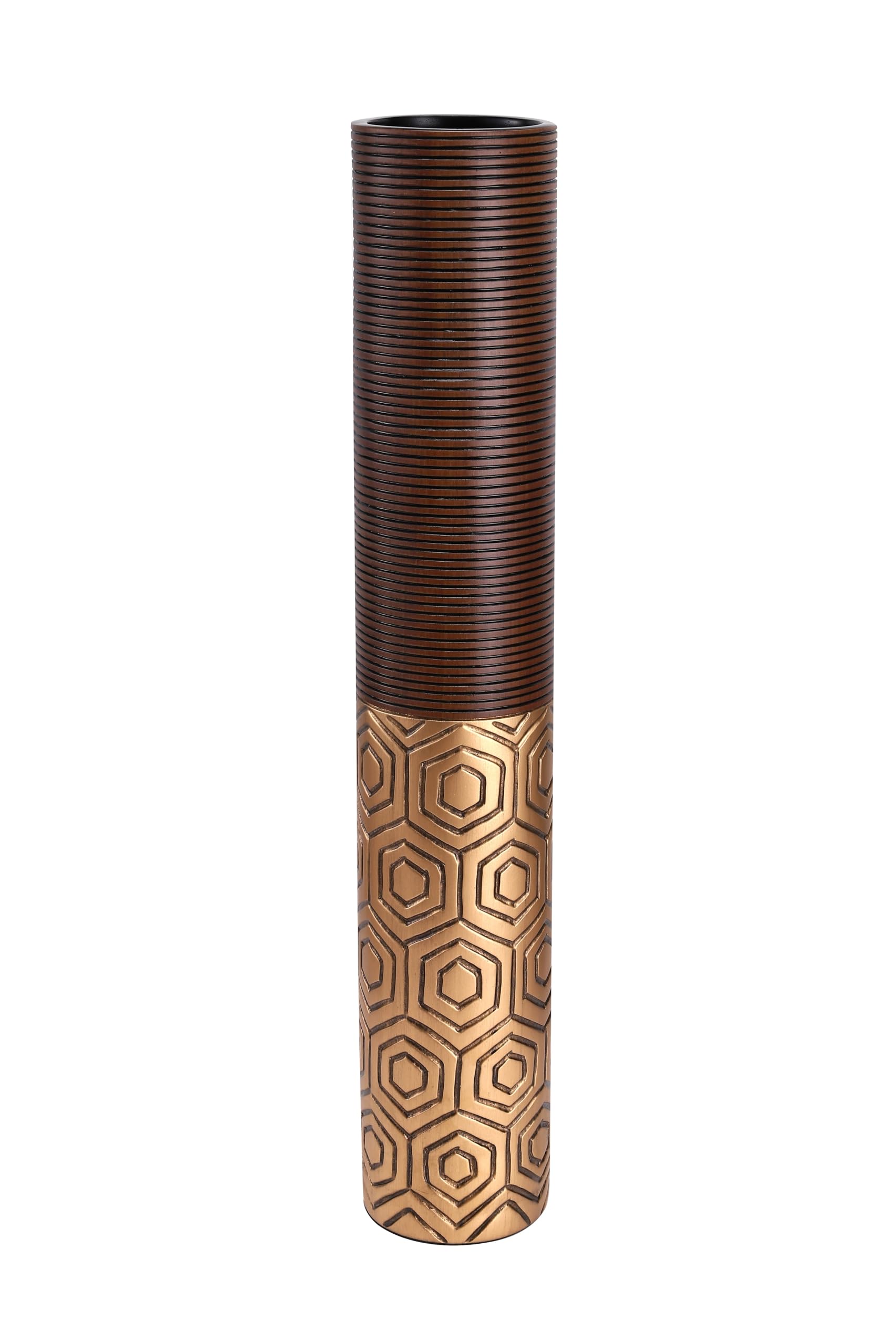 Leewadee Grande Vaso da Terra 65 cm - Alto Poliresina per Erbe della Pampa, Fiori Secchi & Freschi