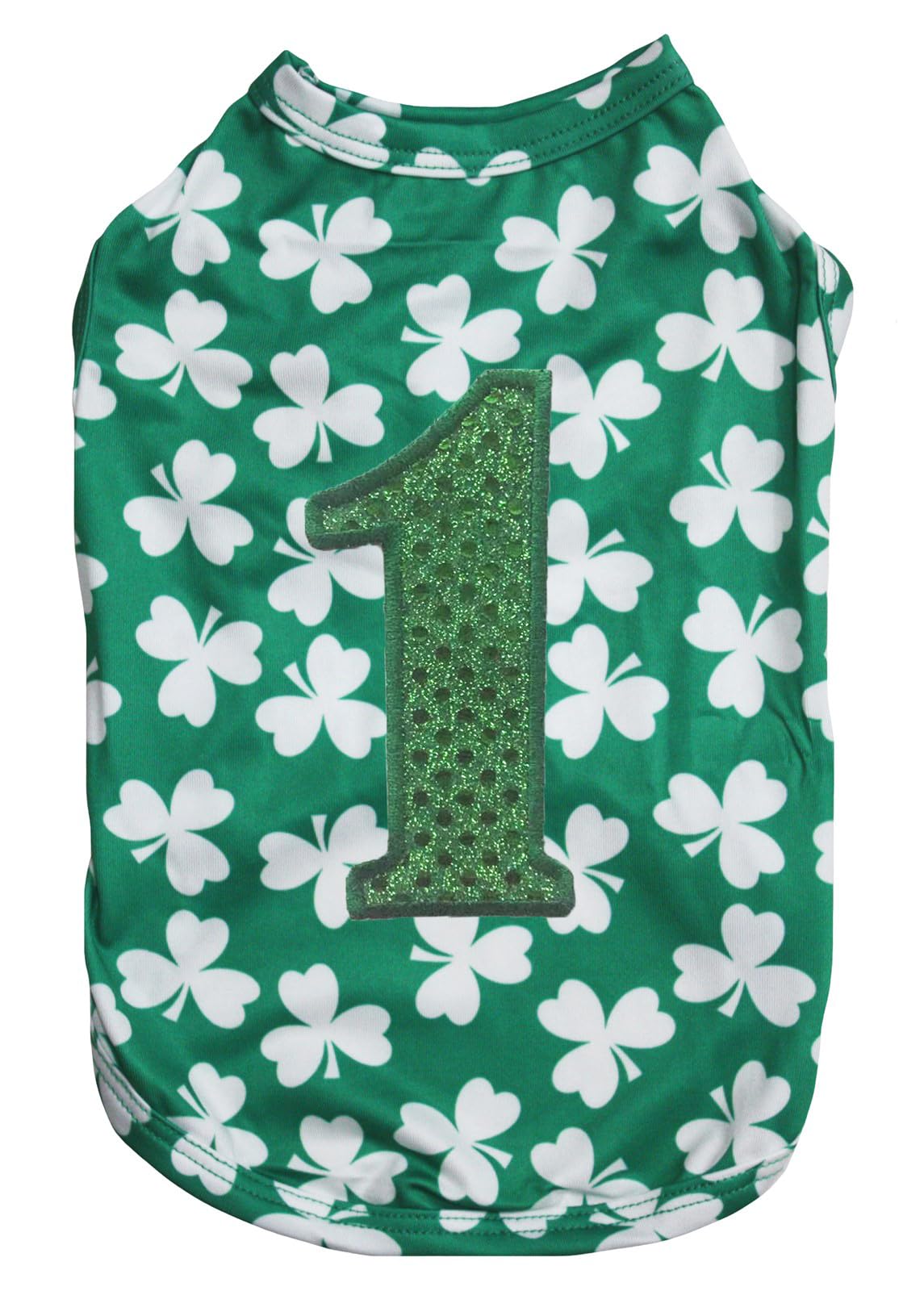 Chemise pour chien à trèfles et sequins verts légers taille XS