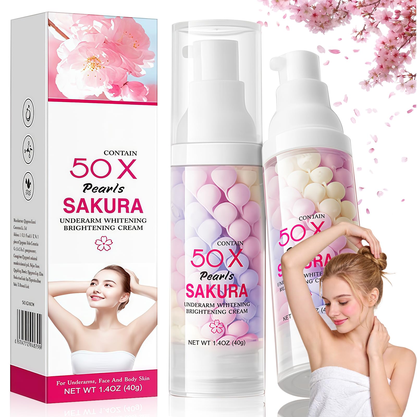 Crema Blanqueadora para Partes Íntimas y Cuerpo con Niacinamida y Colágeno, Crema Aclarante de Axilas, Entreperna, Codos y Rodillas, Hidratación Profunda y Corrección de Manchas Oscuras, 80g