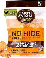 Vista 18 de Earth Animal Masticables sin ocultar – de The Grill Rolls Bacon sabor a hamburguesa con queso sin cuero crudo masticables para perros pequeños – 6