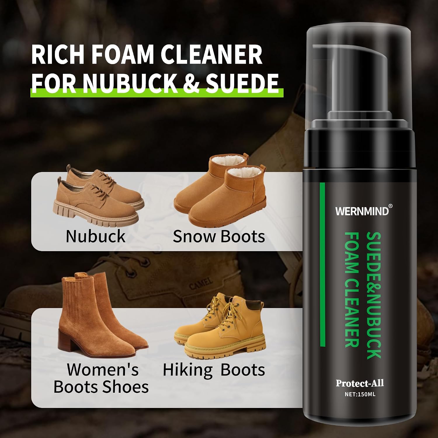 Suede Nubuck Boots Shoe Cleaner Kit Waterproof protecter Spray