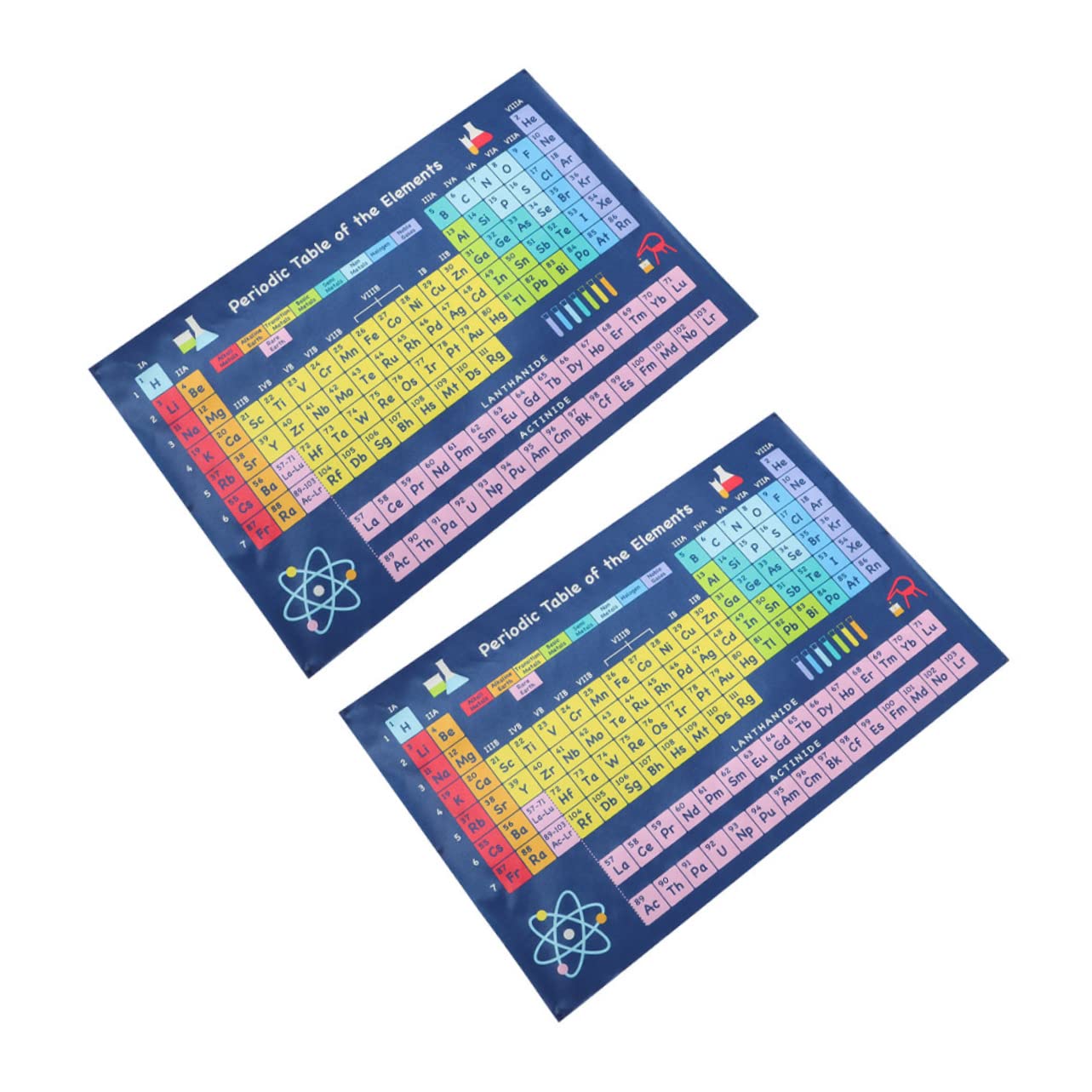 Operitacx 6 Stk Chemisches Periodensystem Plakatdekoration lernplakatverzierung Chemie Schulanhänger Praktisches Periodensystem Poster handwerkliche Malerei schmücken Kind Seidentuch