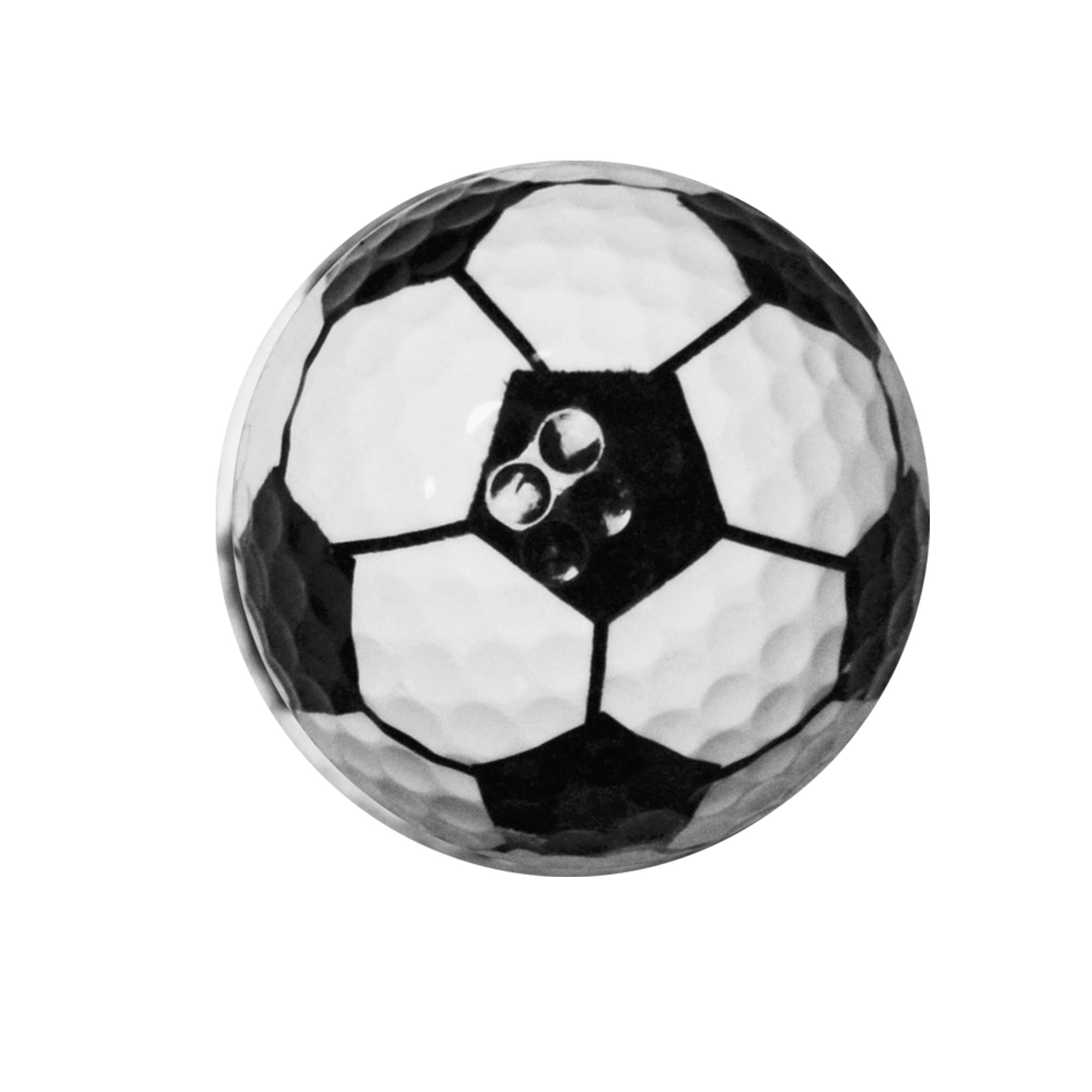 Longridge Piłki golfowe do piłki nożnej (6 szt.) - czarne