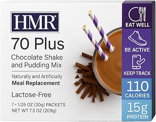HMR 70 Plus Shake & Pudding Mix | Meal Replacement Powder | Lactose-Free | 15g Protein | Easy to Make | Low Calorie (7.35 Ounce (Pack of 1), Chocolate)