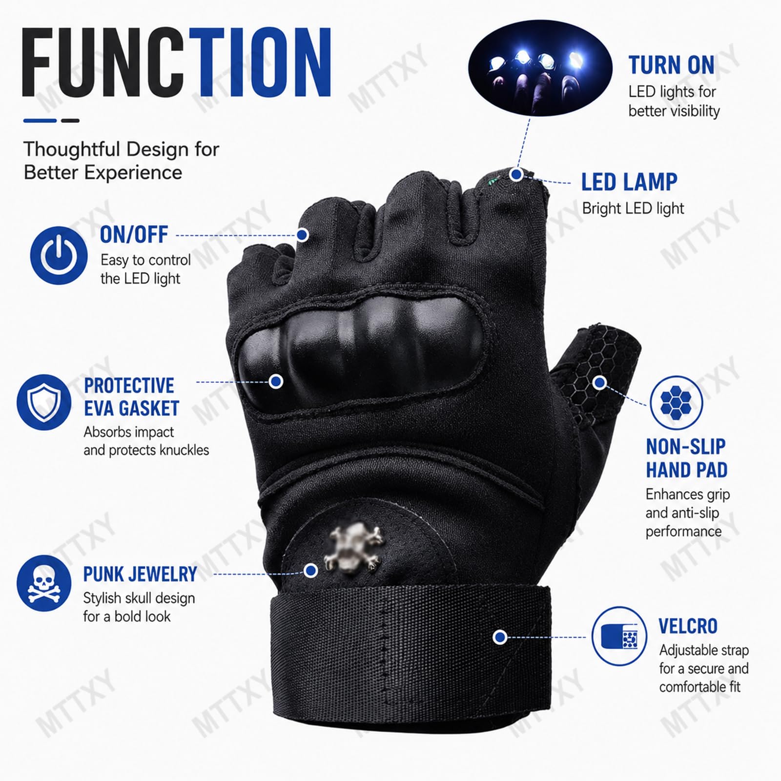 Amazon.com: MTTXY LED Flashlight Gloves, Light Gloves Tool