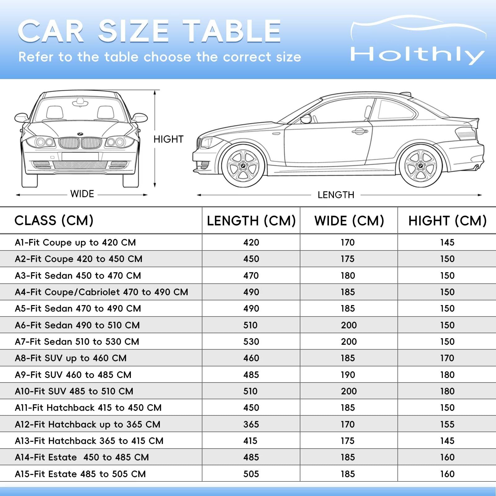 Bache Voiture Exterieur Break,Housse Protection Voiture 100% Etanche Anti UV Soleil Anti Rayure,Bâche pour Audi A4 Avant,VW Passat,Skoda Octavia,BMW Série 3 Touring,etc.