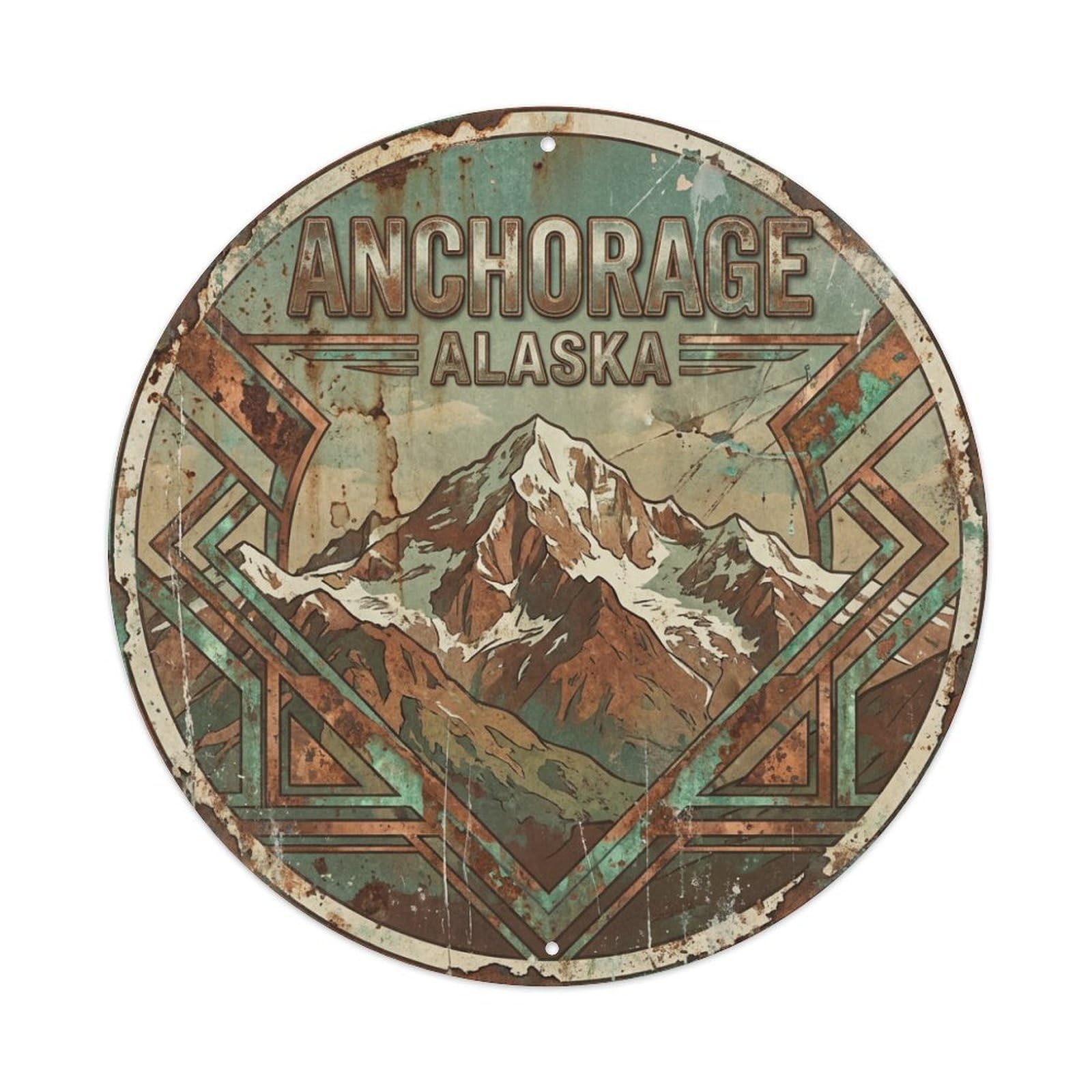 Tgrcjimh Style Metal Tin Sign Vintage Travel Usa Anchorage
