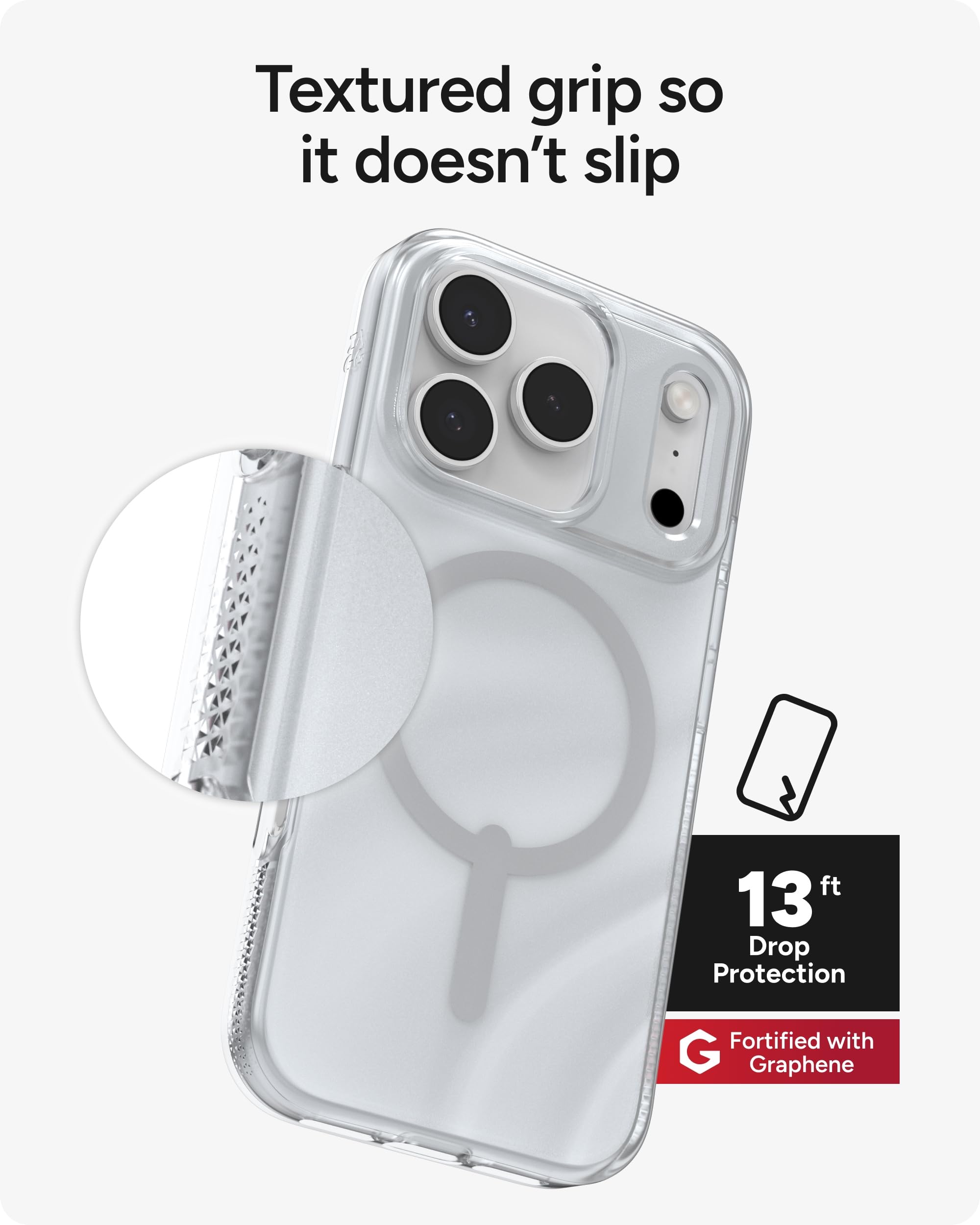 Amazon.com: ZAGG Milan Snap Case for iPhone 17 Pro - Silver