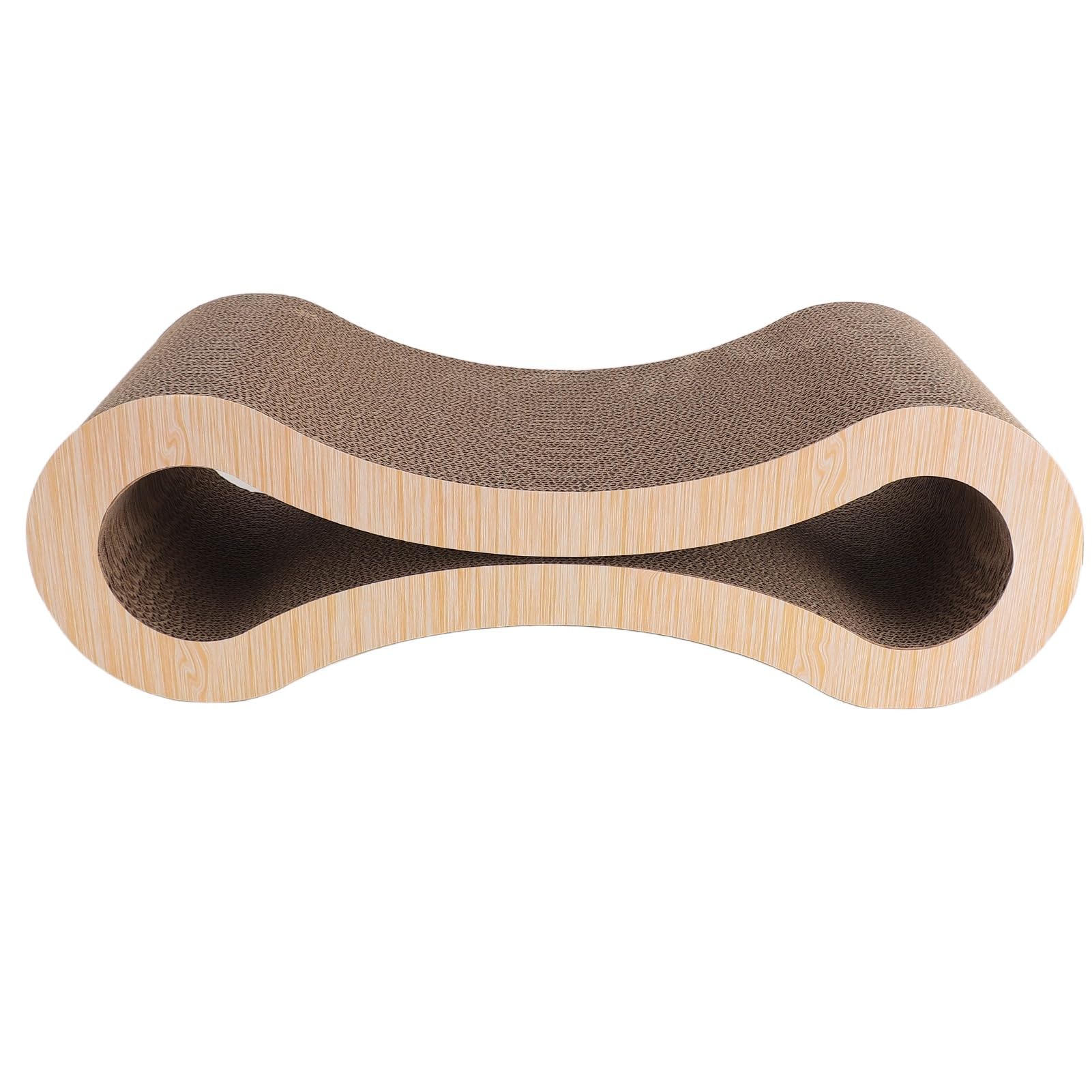 Tiragraffi per Gatti, Lettino da Gioco Reversibile per Gatti, Tiragraffi in Cartone Ondulato, Grande e Robusto Tiragraffi per Gatti con Erba gatta. Facile da Montare, Pulire,