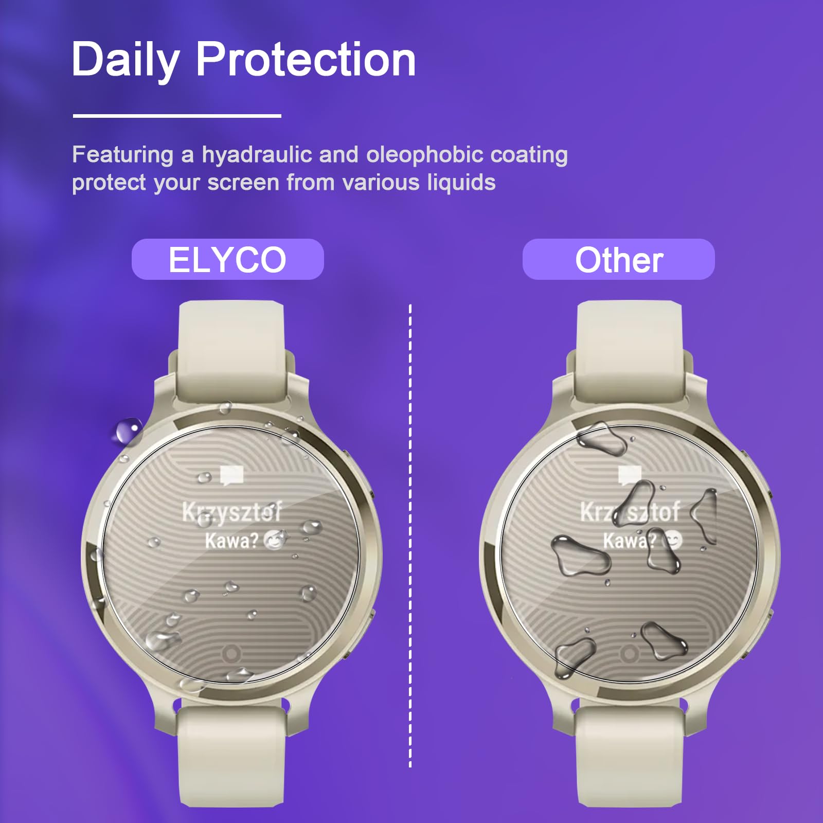 Pellicola Protettiva Vetro Temperato Per Garmin Lily 2 - 4 Pezzi, HD, Anti-Graffio, 3D Full Coverage - Foto 3