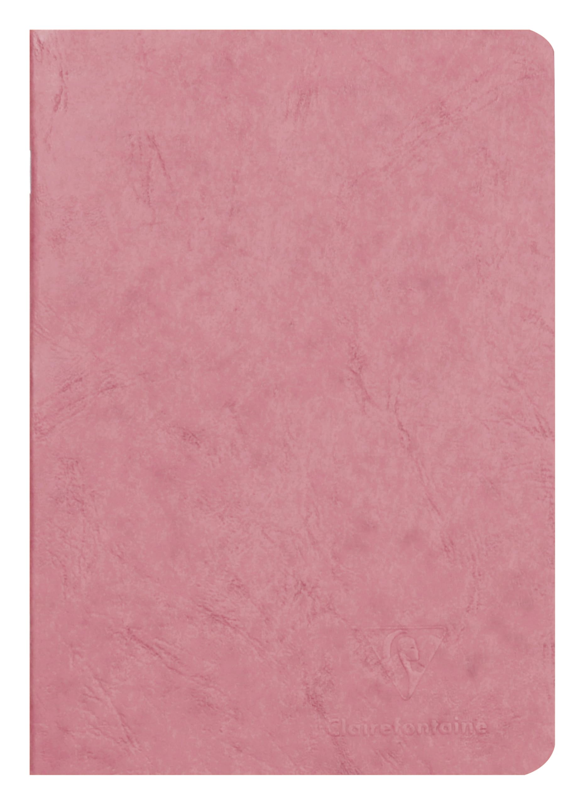 Clairefontaine 733166C Collection Sac Age An Antique Pink Stapled Notebook - A5 14,8x21 cm - 96 Lined Pages - 90 g White Paper - Glossy Cover Leather Grain Card