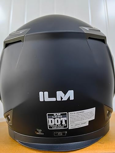 Miniatura 7 de ILM - Casco de motocicleta modular con visera solar abatible, Bluetooth integrado, intercomunicador, Mp3 Modelo 953953 PRO