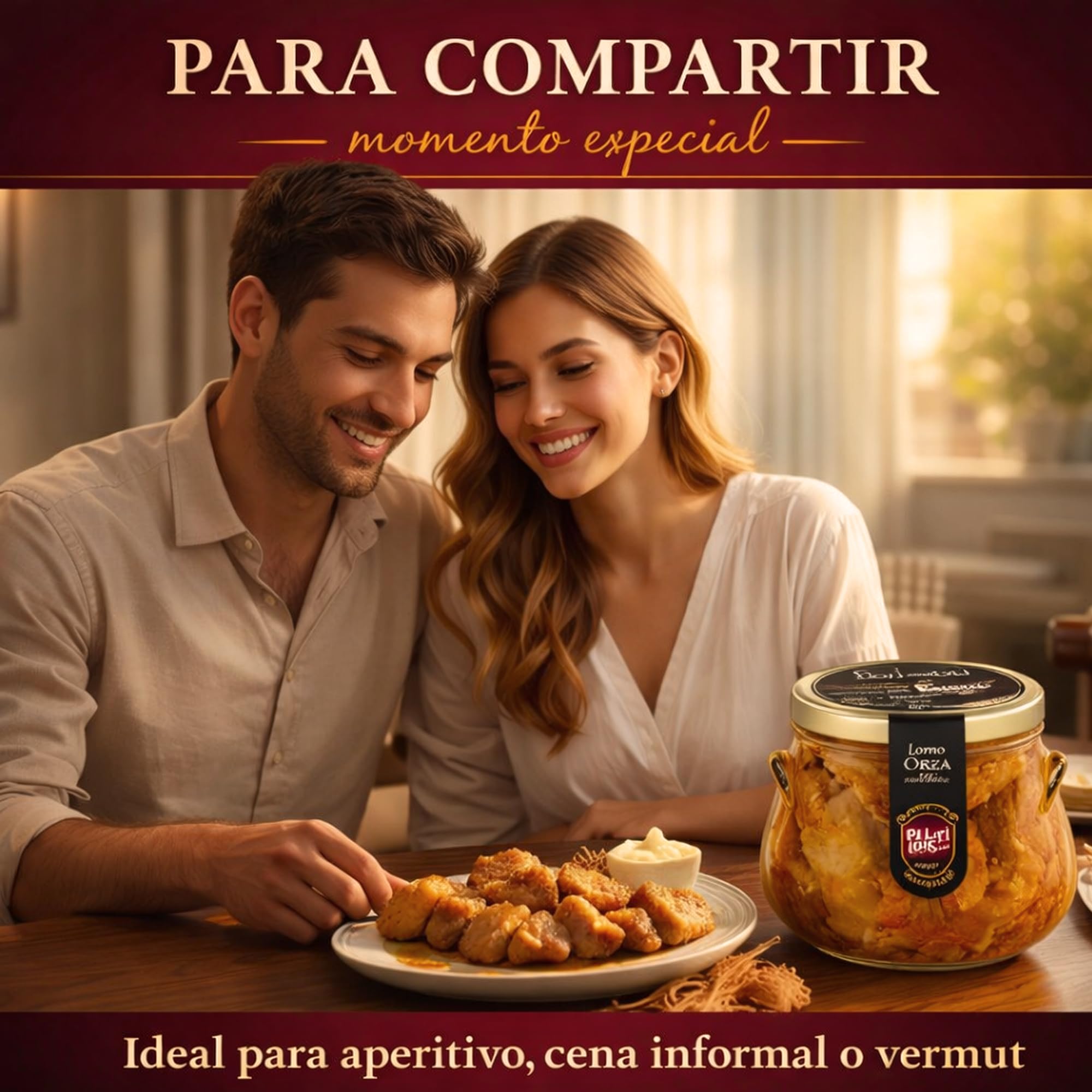 POLGRI Lomo de Orza Lomo Frito Conserva Gourmet Pack 2 Tarros 780 g Receta Artesana Cerdo Listo para Servir