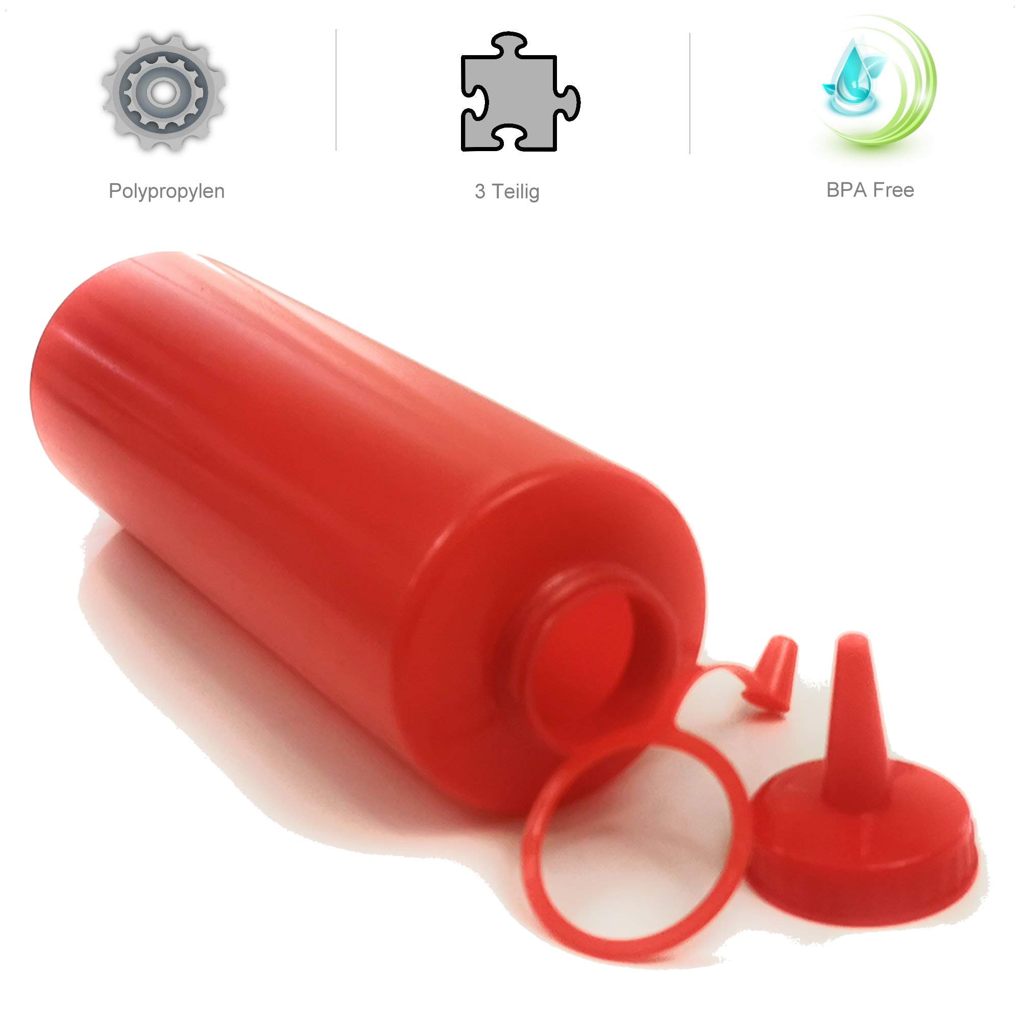 Forgast Sausdistributeur | Capaciteit 700 ml | Transparant | Plastic geperste fles | Professionele pressenfles | Voor sauzen, ketchup, bbq mosterd | Oplaadfles Forgast Sausdistributeur | Capaciteit 700 ml | Transparant | Plastic geperste fles | Professionele pressenfles | Voor sauzen, ketchup, bbq mosterd | Oplaadfles