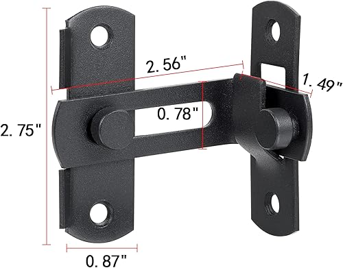 Miniatura 2 de Paquete de 4 cerraduras de puerta de granero con tapa de 90 grados, protege la privacidad y seguridad, pestillo de bloqueo de gancho para granero,