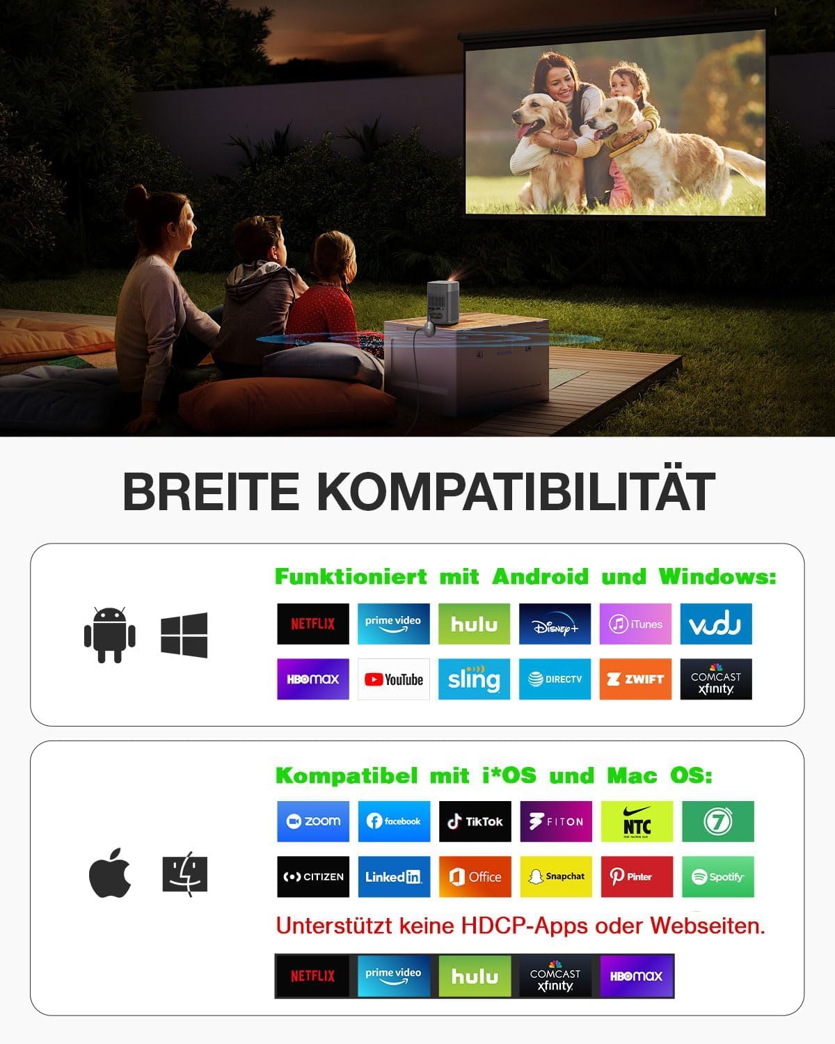 AIMIBO Adattatore display wireless 4K 5G per smartphone, tablet, laptop, HDTV, monitor e proiettore - 3 modalità di riflesso, dongle HDMI wireless per i*OS Android Windows macOS a TV monitor