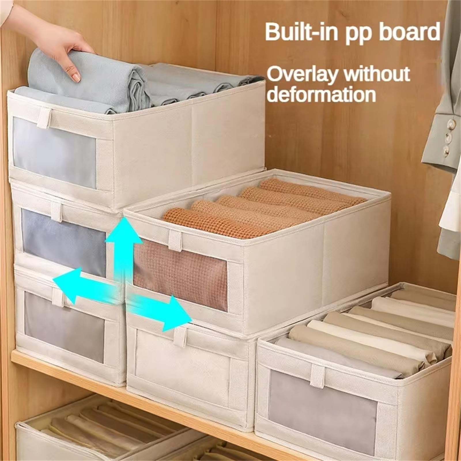 Organizzatori di Cassetti Vestiti, Organizzazione dell'Armadio E Divisori di Stoccaggio, Organizzatori di Armadi in Tessuto E Deposito, Divisori di Cassetti Poco Profondi,5pcs