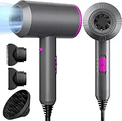 Ionic Hair Dryer 2000W Salon Performance AC Motor Styling Tool / Hair Dryer Professional Blow Dryer Negative Ion Fast Drying for Hair Care 3 Heating / 2 Speed / Cold, for Home Travel Hotel