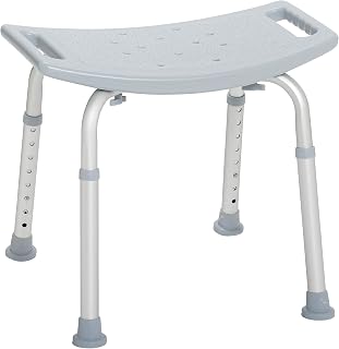 Drive Medical RTL12203KDR Adjustable Shower Chair with Suction Feet - 300 lb Tub Bench for Elderly & Disabled