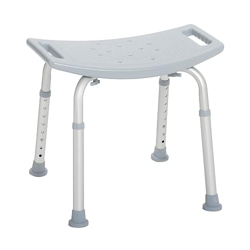 Drive Medical Adjustable Shower and Bath Chair with Suction Feet, Non-Slip, Aluminum