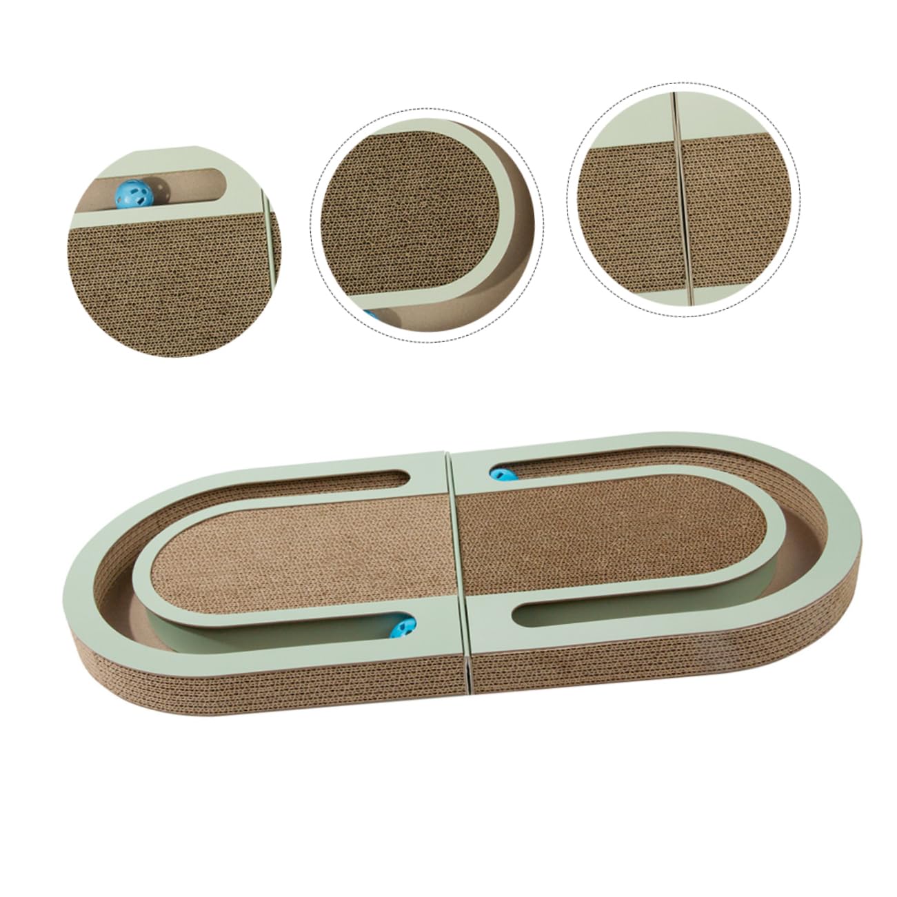 YARNOW Rascador para Gatos de Cartón Ondulado Plegable Bola para Desestresar Hogar