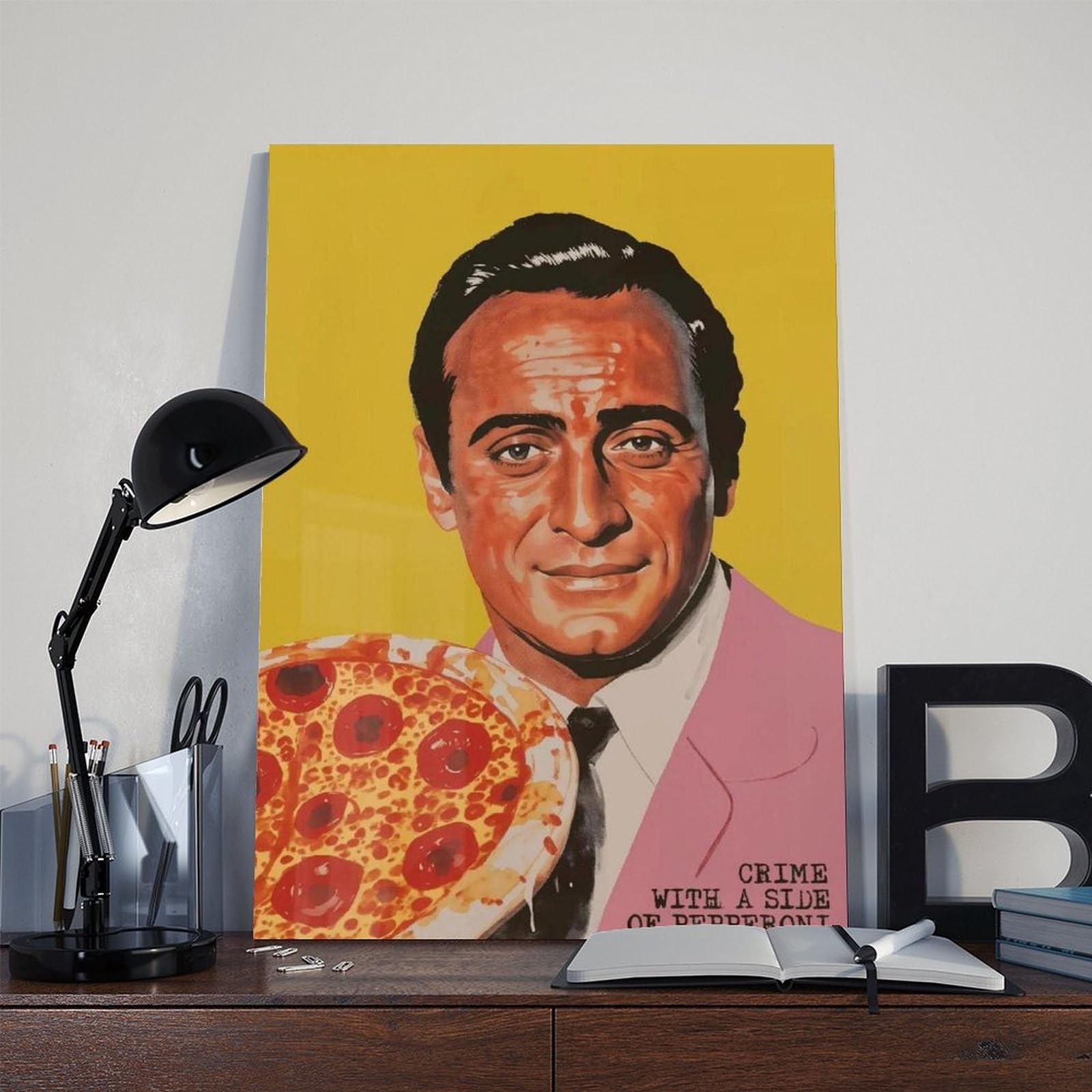 Leinwandposter "Pizza Food" im Retro-Stil der 60er Jahre, Schlafzimmer, Dekoration, Landschaft, Büro, Raumdekoration, Geschenk, 50 x 75 cm