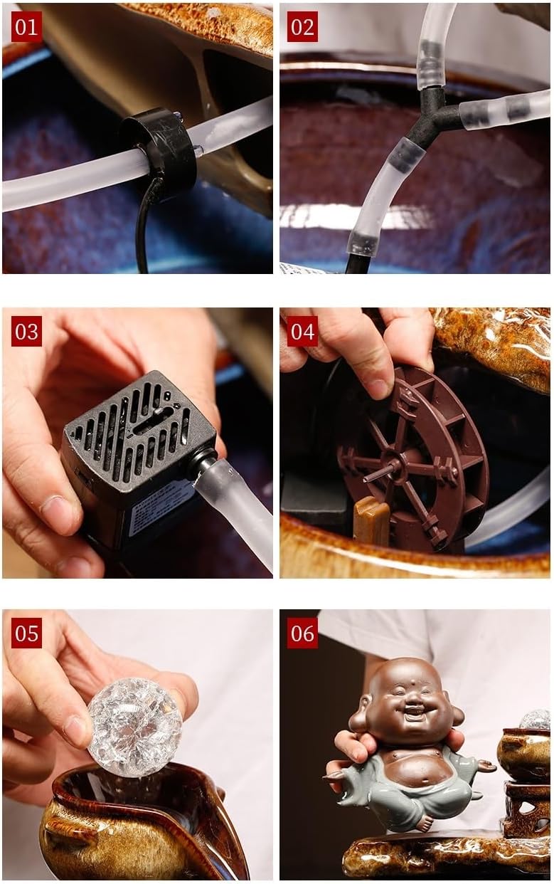 Indoor Fountain Tabletop Fountain Circulating Water Ornaments Living Room Office Hall Desktop Home Landscape Decorations Tabletop Fountain